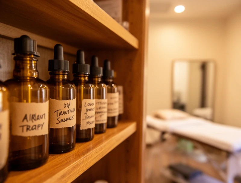 Heated massage table setup