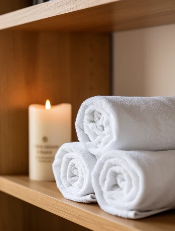 Massage room prepared for treatment